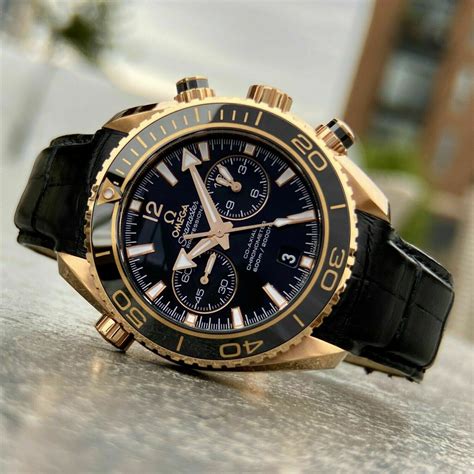 omega seamaster planet ocean chronograph rose gold|omega planet ocean gmt price.